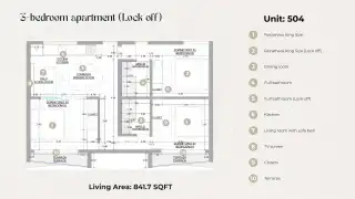 Kalani 25 — 3 BEDROOMS - 841.7 SQFT